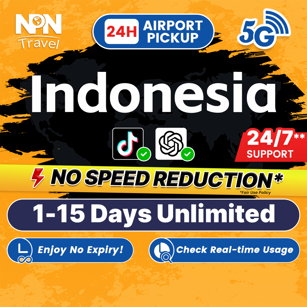Indonesia SIM Card Ultra 1-15Days Daily 500MB-3GB Unlimited Data ...