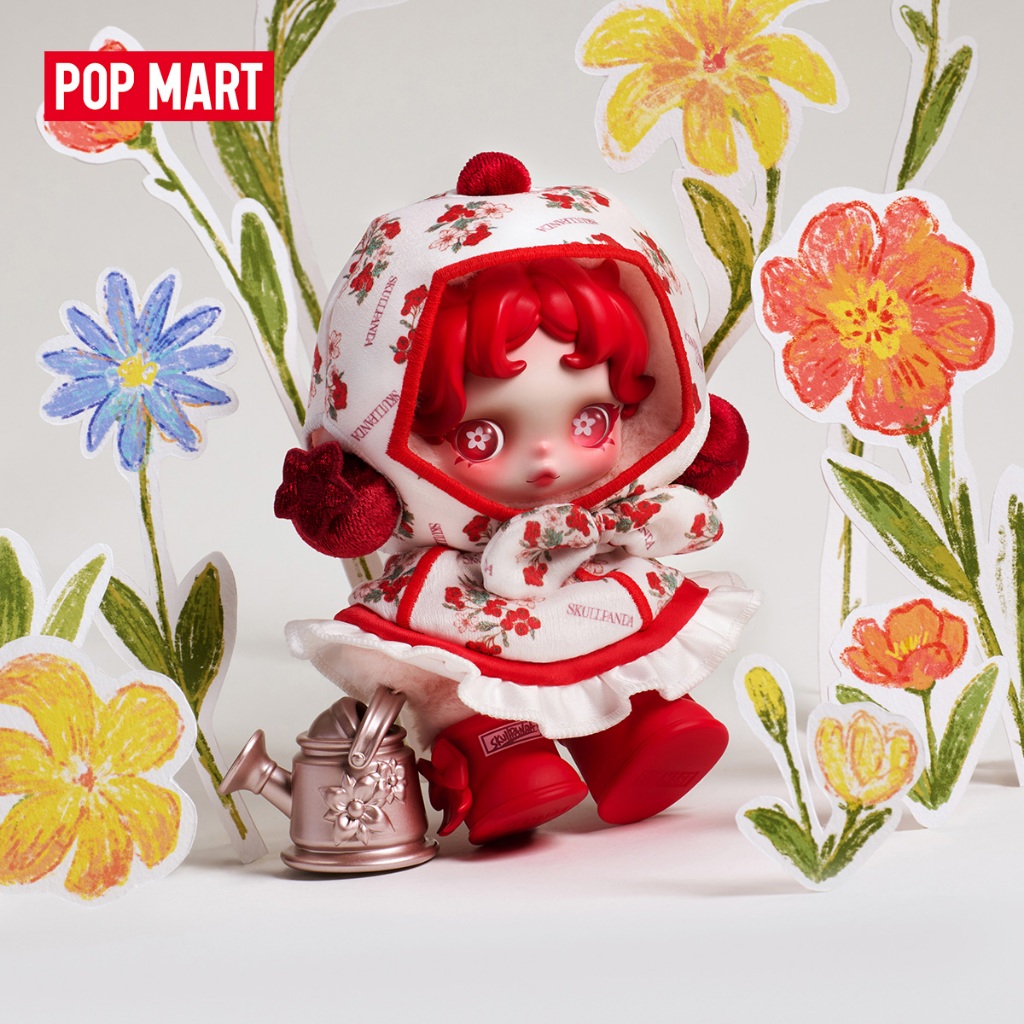 POPMART Skullpanda 展示台｜Amid Flowers POP MART SKULLPANDA Amid Flowers Plush Doll Pendant | Shopee Singapore
