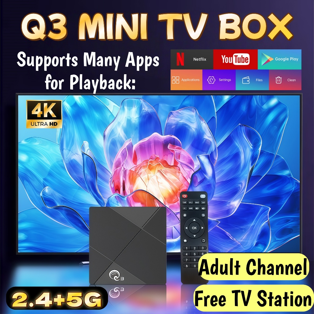 In Stock | Q3 Mini Bo:4K + Chromecast Built-In, Wi-Fi 6, Bluetooth, TV ...