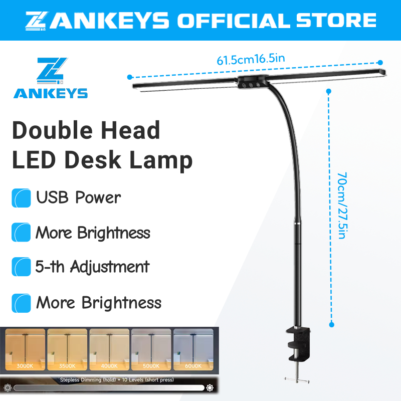 ZANKEYS LED GOOSENECK DESK LAMP WITH OFFICE WORK EYE PROTECTION DESK ...