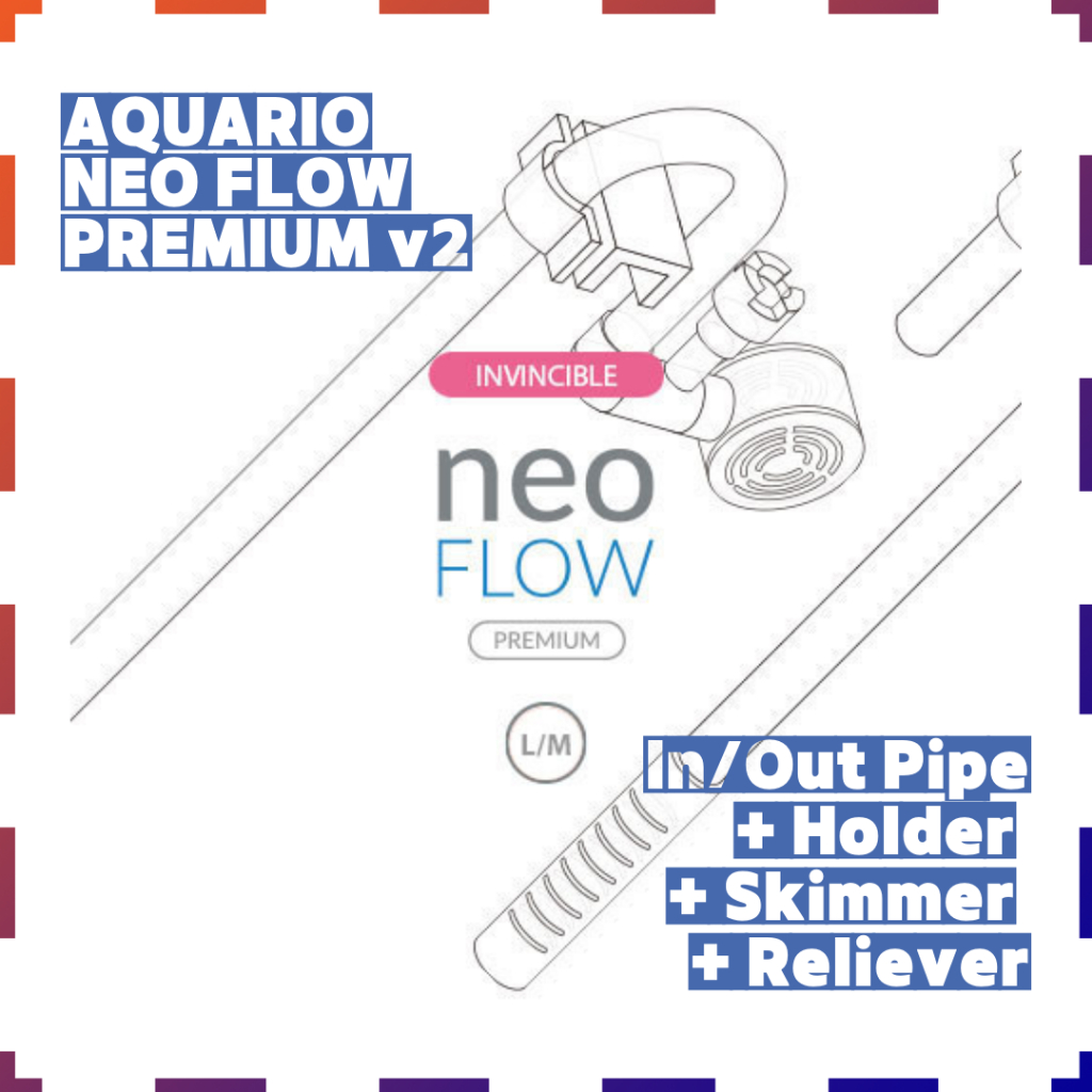 AQUARIO Neo Flow Premium Ver. 2 (Full Set) | In/Out Pipe + Holder ...