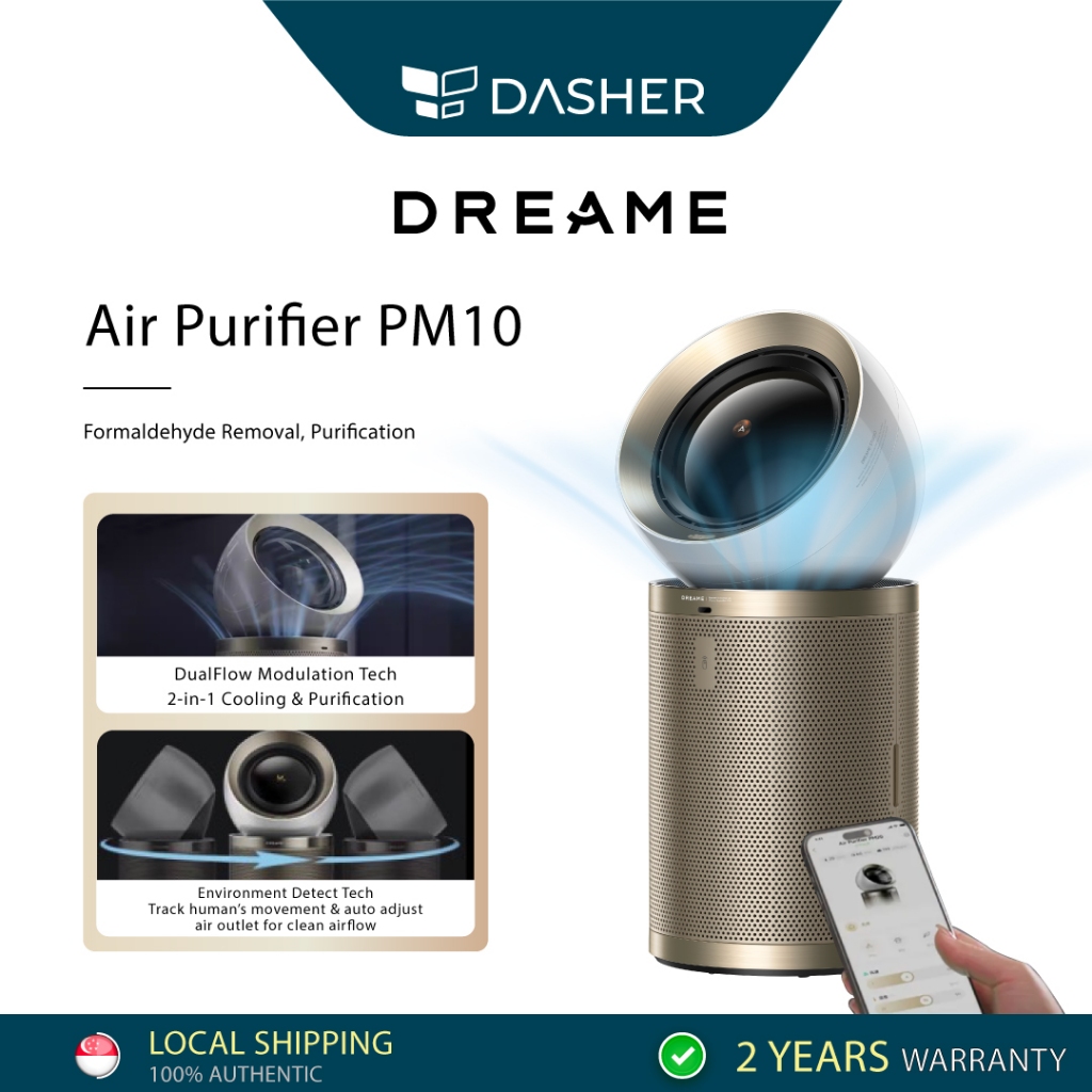 Dreame PM10 Air Purifier Fan Powered By DC Fan DualAirflow Modulation ...