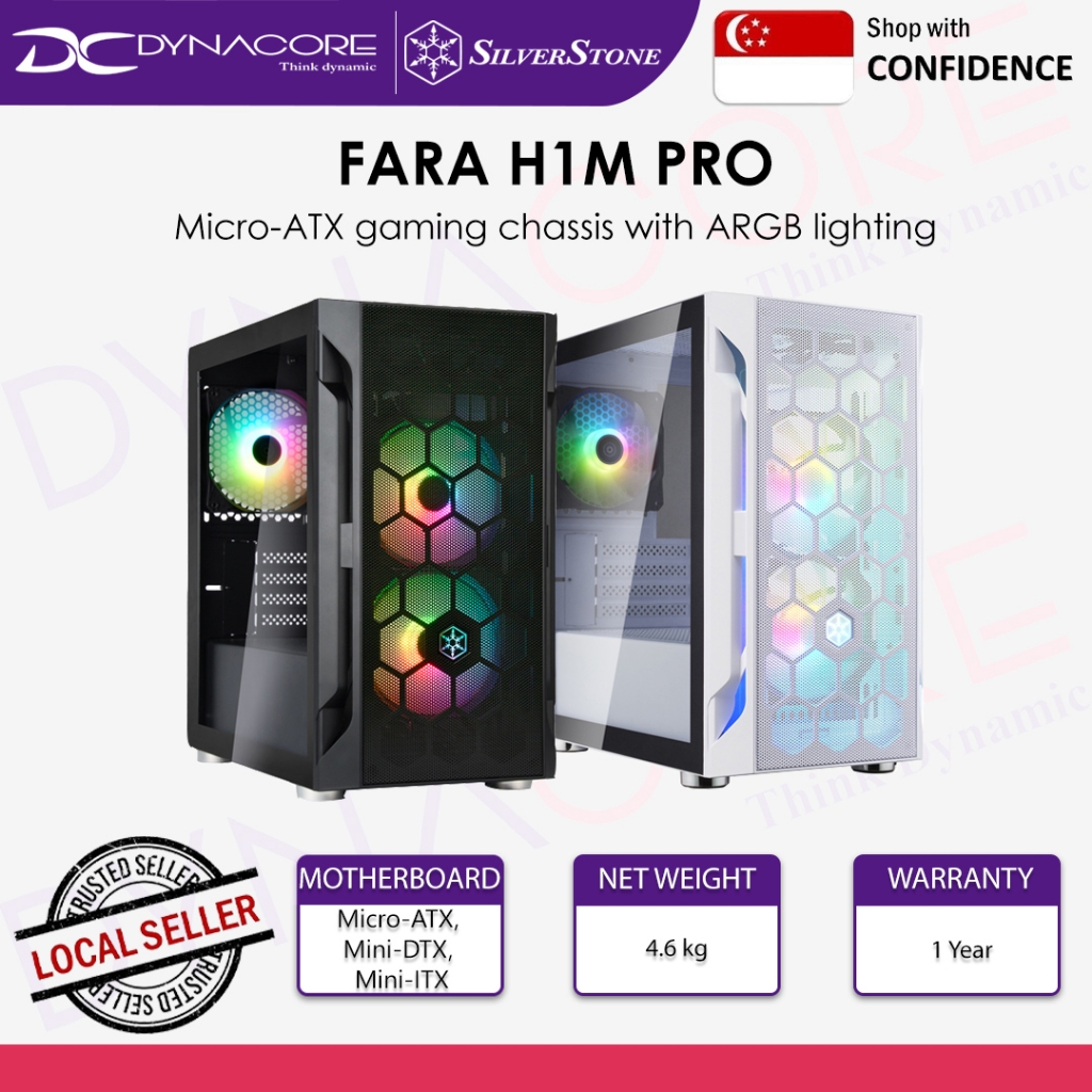 SilverStone FARA H1M PRO Stylish and distinct Micro-ATX gaming chassis ...