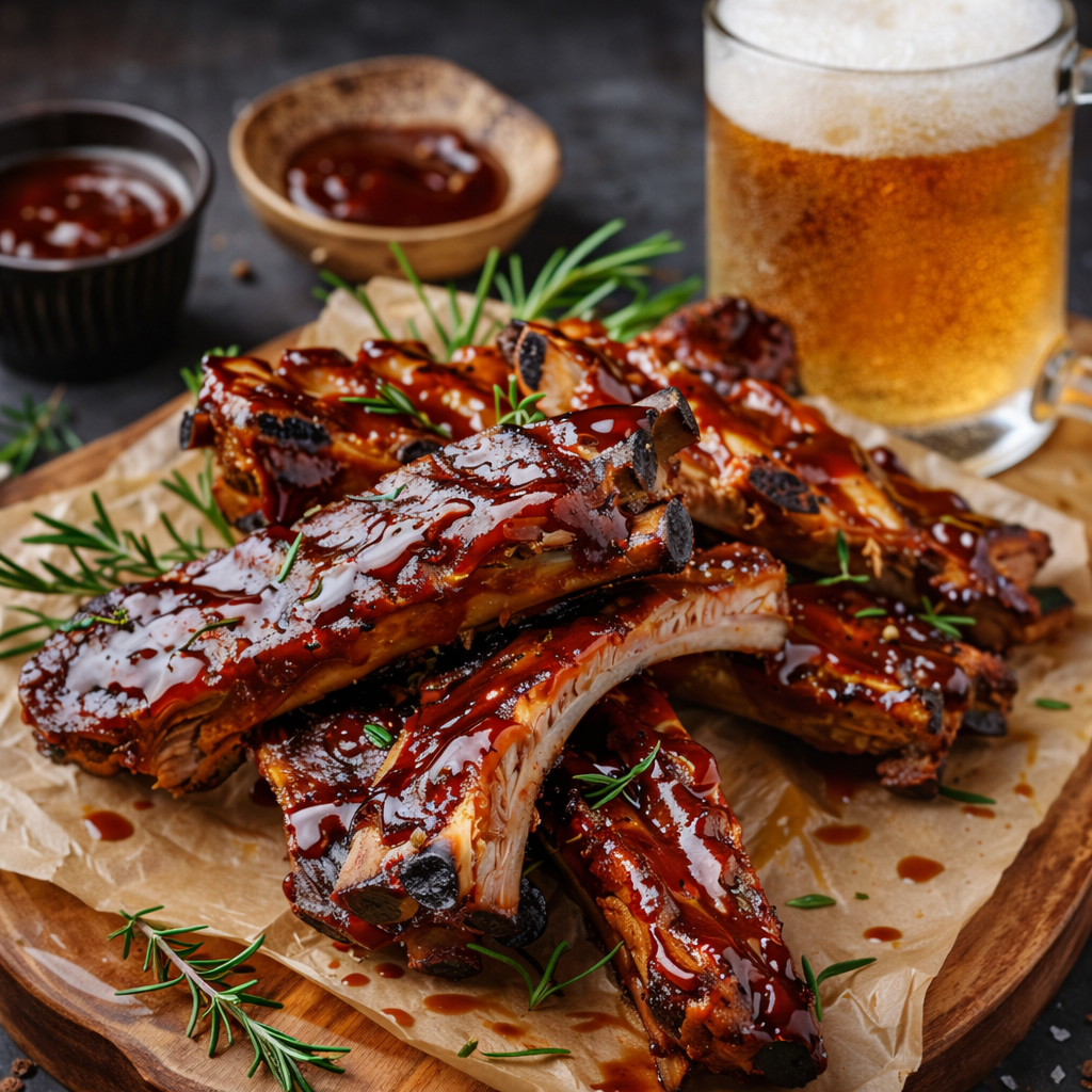 Honey Glazed Roasted Pork Ribs | Tender Interior | Traditional Honey ...