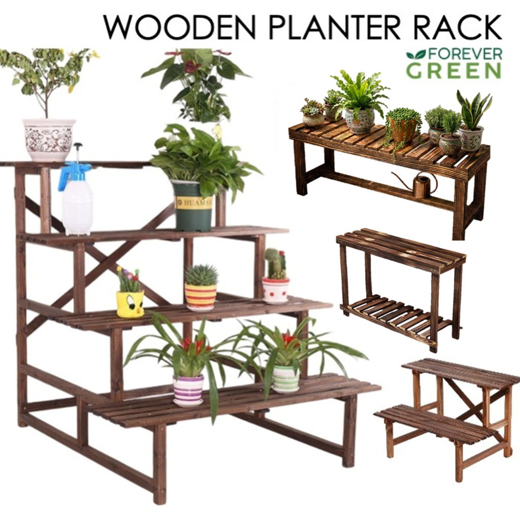 Wooden Plant Rack / Planter Rack / Outdoor Planter / Plant Organizers ...