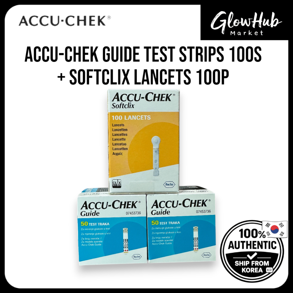 Accu-Chek Guide Test Strips 100s + Softclix Lancets 100p | Accu Chek ...