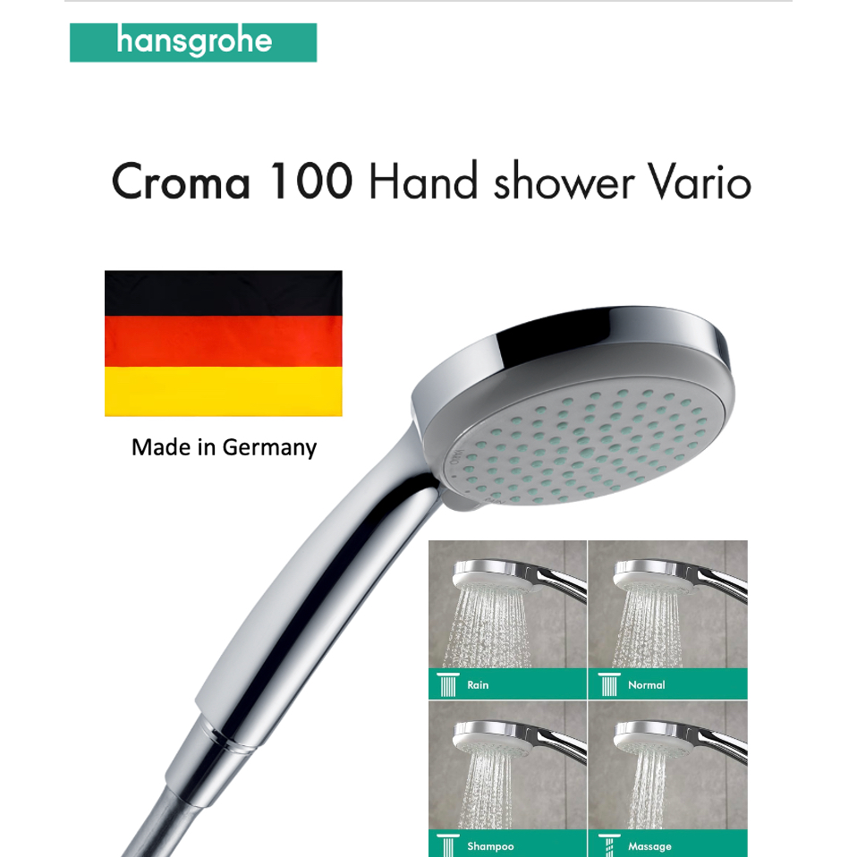 (Ready Stock) Hansgrohe Croma 100 Hand Shower Vario | Shopee Singapore