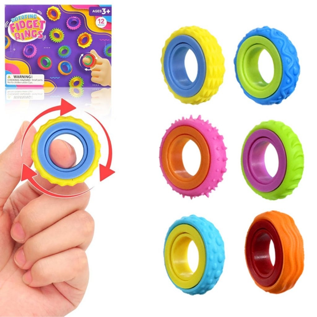 Silicon Rotating Fidget Ring Spinner | Shopee Singapore