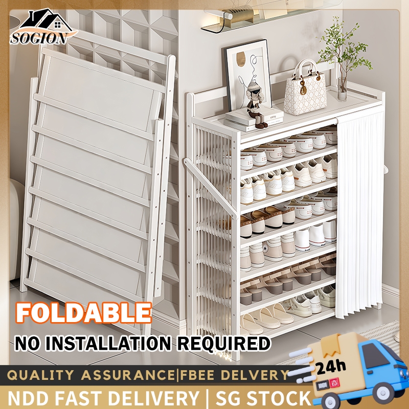 |SG STOCK| Shoe rack Shoe Cabinet Shoe Storage Boxes Foldable Dust ...