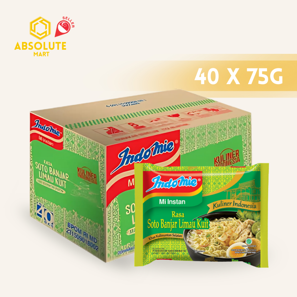 INDOMIE Soto Banjar Limau Kuit 40 Pack X 75G (PACKETS) | Shopee Singapore