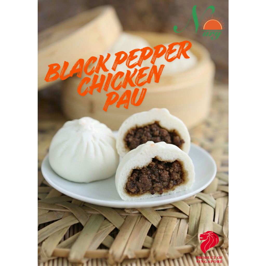 Big Black Pepper Chicken Pau 6pcs / Product of Singapore / Halal Dim ...