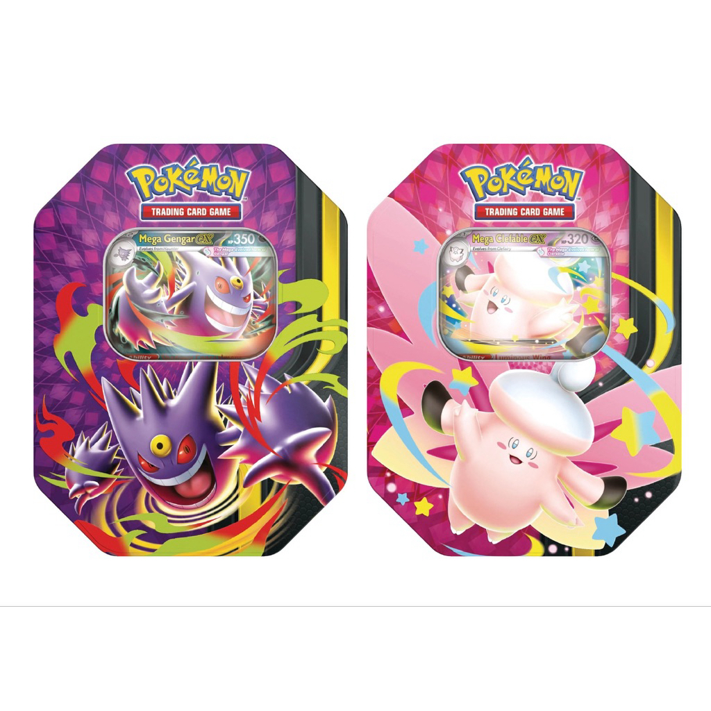 Pokémon Mega Moonlit Tin | Mega Gengar ex / Mega Clefable ex Alt