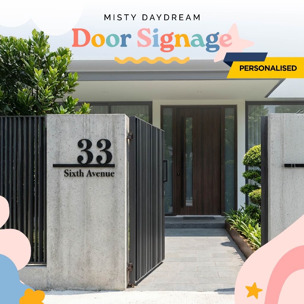 [SG Seller] Personalised Door Unit Number Signage Customised House ...