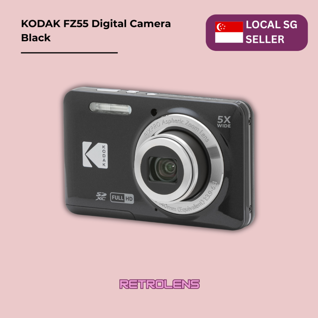 Kodak PIXPRO FZ55 Digital Camera (Pink, Black, Silver, Red, Blue