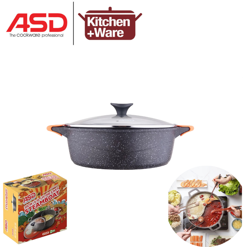 ASD 30cm 6.5L Die-Cast Yuan Yang Steamboat (Induction) Pot | Maifan ...