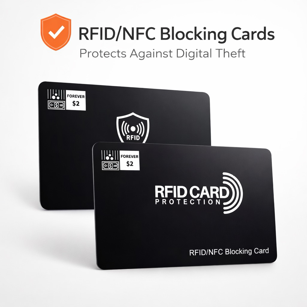 (FOREVER $2) RFID Card Blocker Credit Debit Card Protector NFC Signal ...