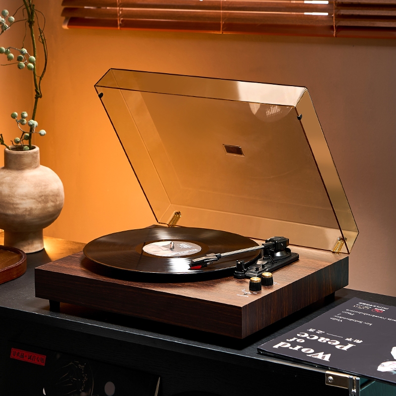 ミュージック 178DVD Middix Vinyl Record Player Bluetooth Speaker Retro Turntable