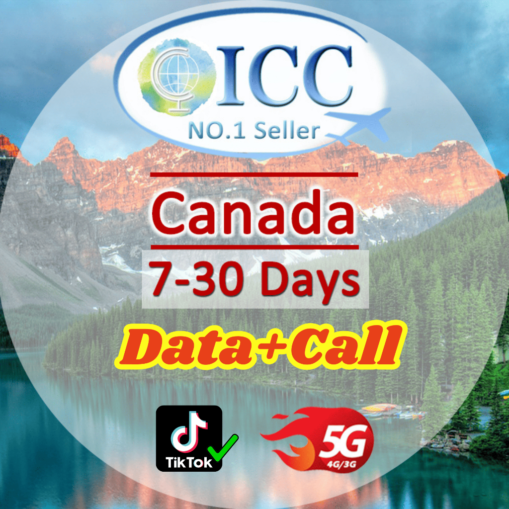 ICC_Canada 7-30 Days Data + Call SIM Card/Prepaid SIM Card | Shopee ...