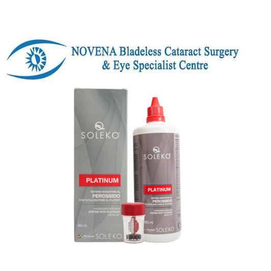 Menicon Soleko Platinum - Hydrogen Peroxide solution for contact lenses ...