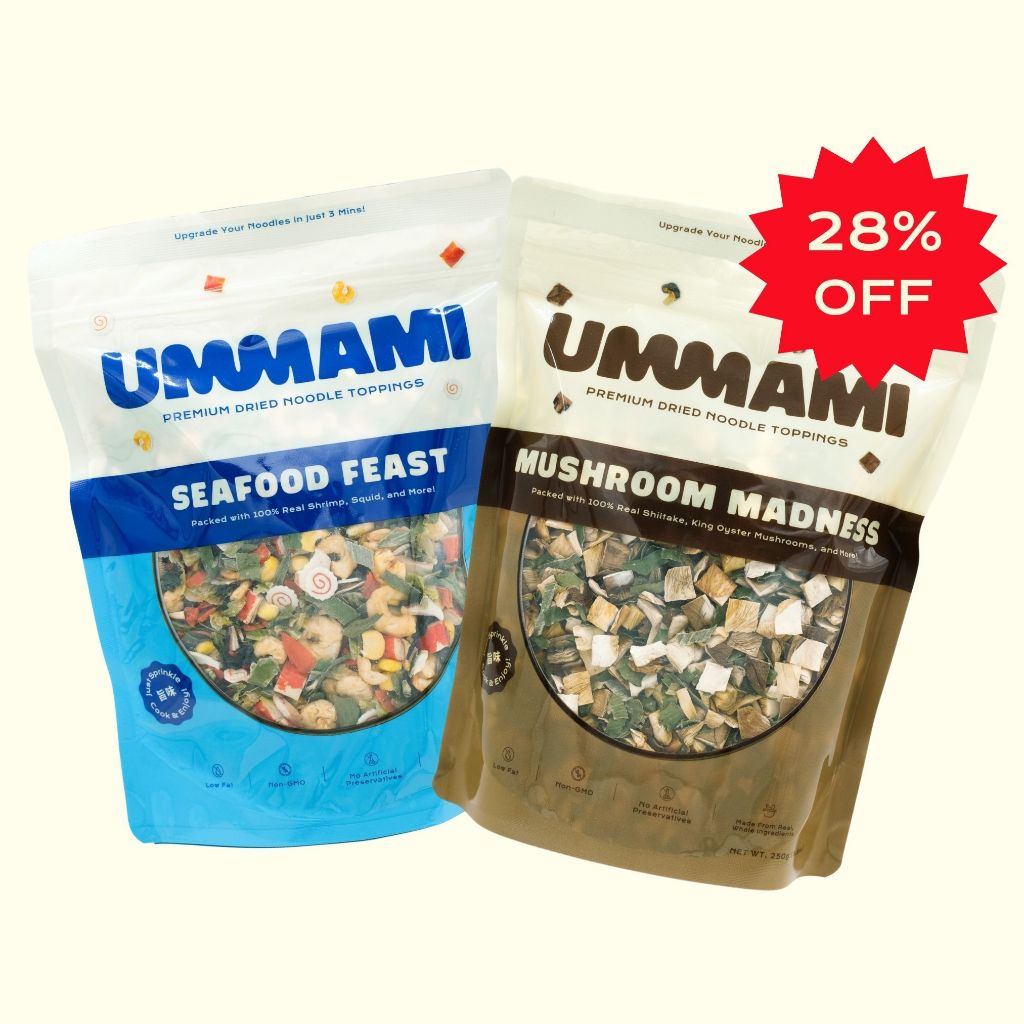UMMAMI Premium Noodle Toppings | Seafood, Kimchi, Mushroom