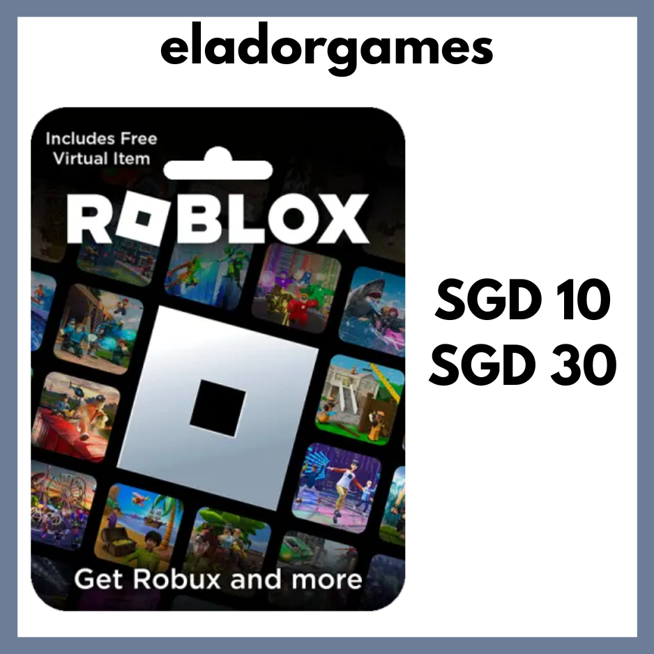 [SG] Roblox Robux Gift Card Digital Singapore SGD 10 30 | Shopee Singapore