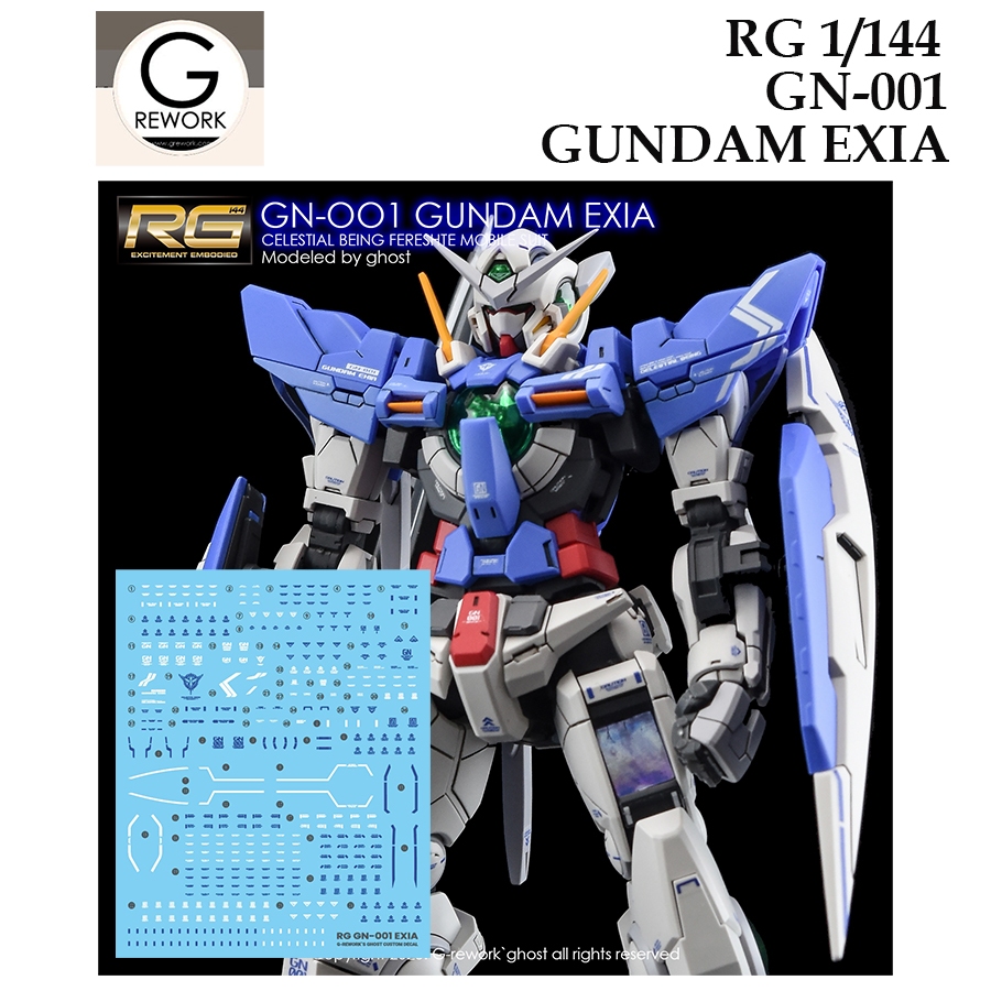 G Rework RG34 RG 1/144 EXIA GUNDAM WATER SLIDE DECAL | Shopee Singapore