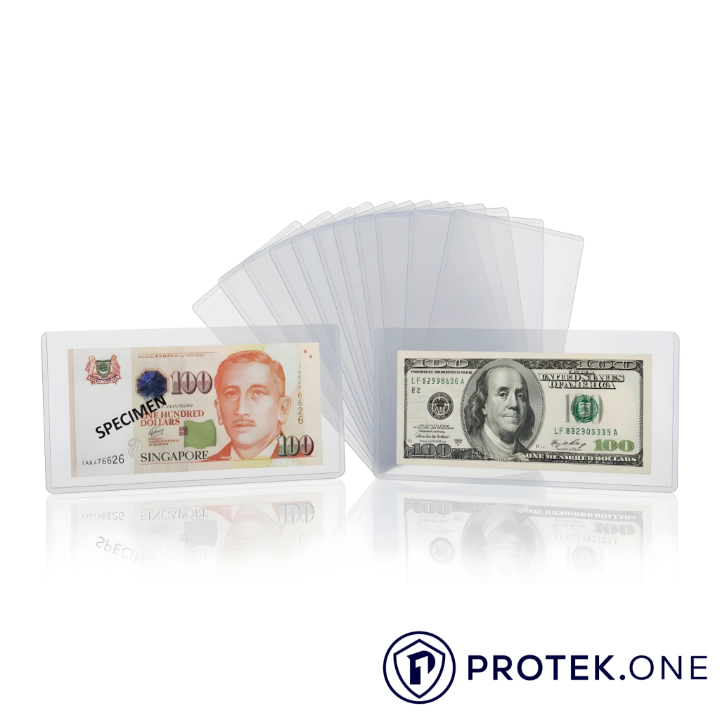 Rigid Clear PVC Currency Toploader Sleeves for notes Collection ...