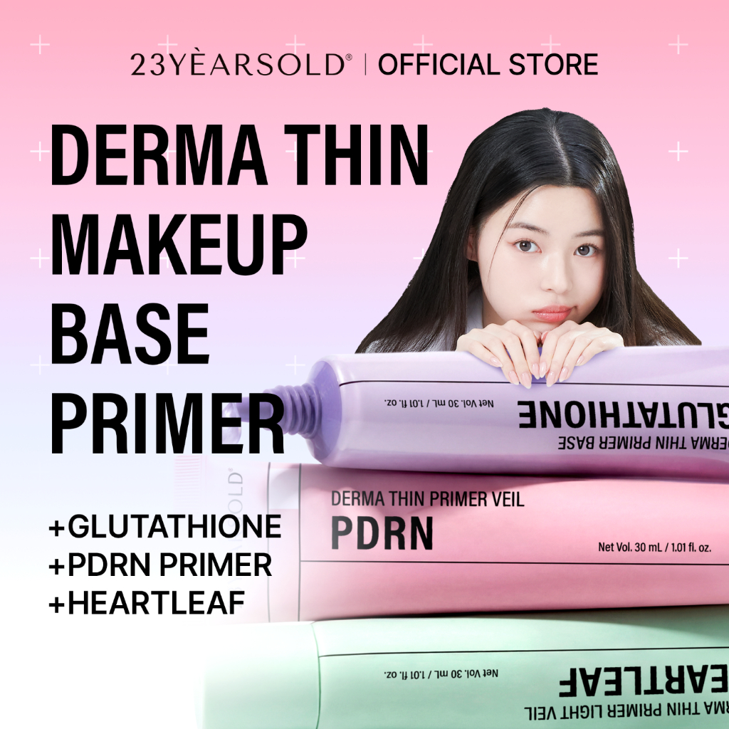 [23YEARSOLD] Derma Thin Makeup Base Primer – 3 Types (Heartleaf / PDRN / Glutathione)