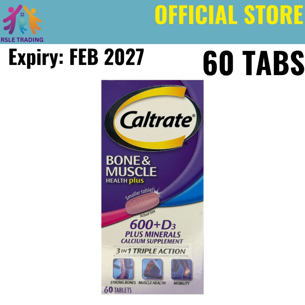 Caltrate 600 Plus with Vitamin D 500IU 60s Vitamin D3 Supplement for ...