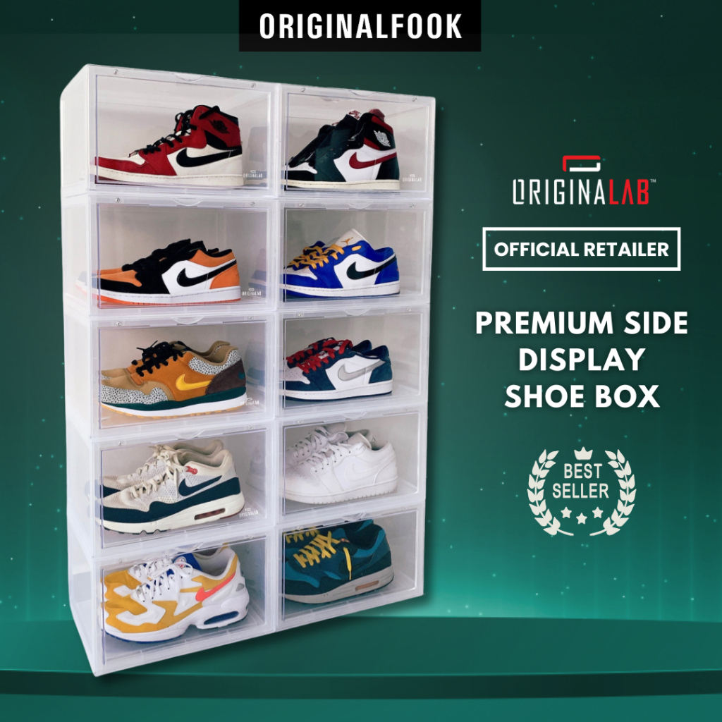 ORIGINALAB Premium Side Display Shoe Box | Sneaker Shoe | Storage Box ...