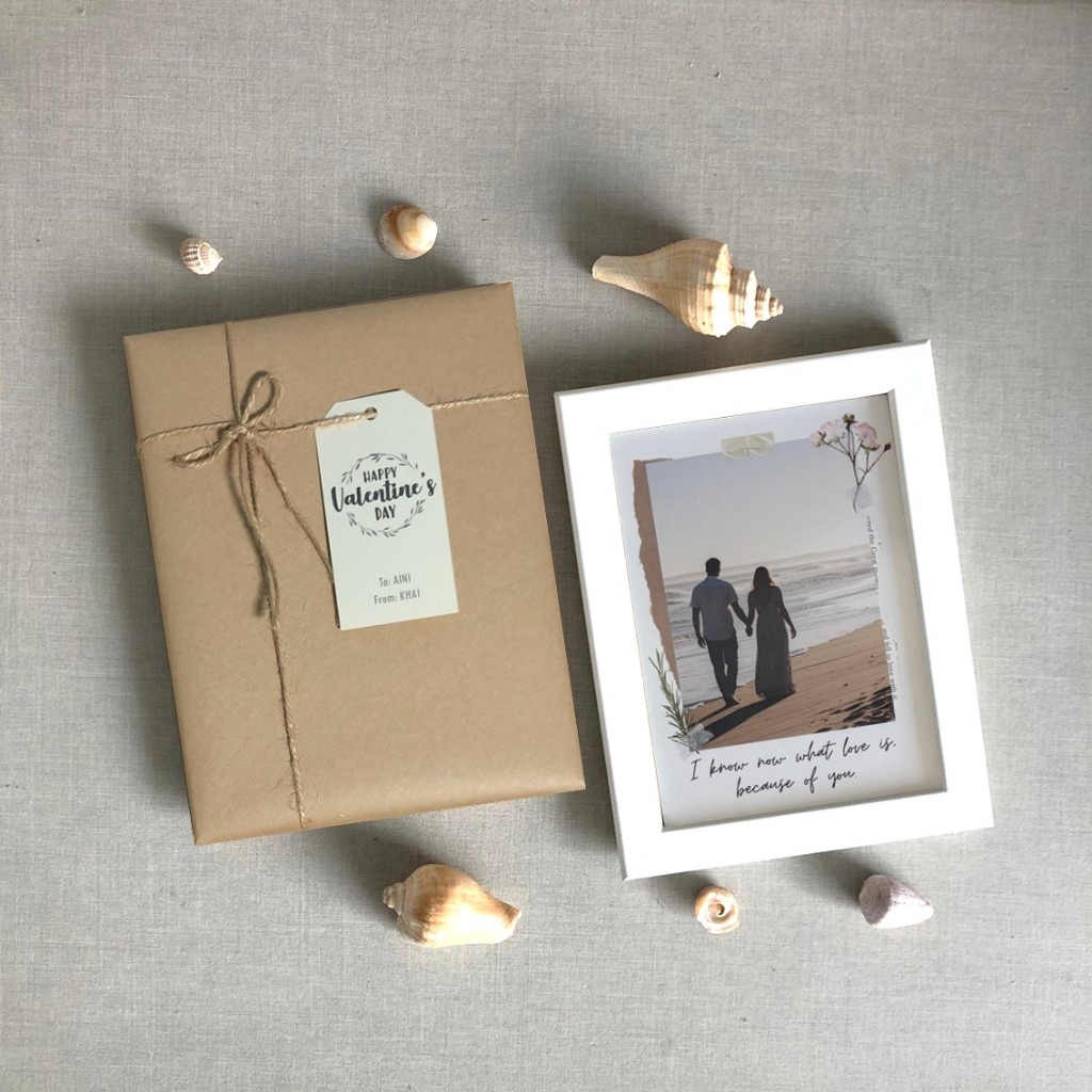 Customised Personalised Photo Frame Portrait Print Gift Valentine's ...