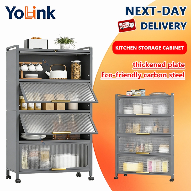 【Next-Day Delivery】Kitchen storage cabinet home locker with door Dust ...