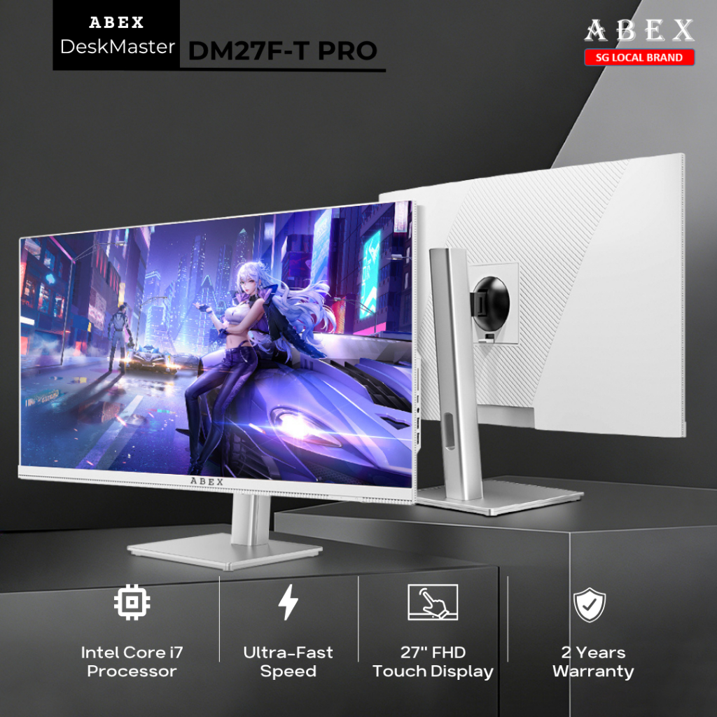 ABEX DM27F-T PRO / 27" FHD Touchscreen All In One Desktop PC / i7 ...