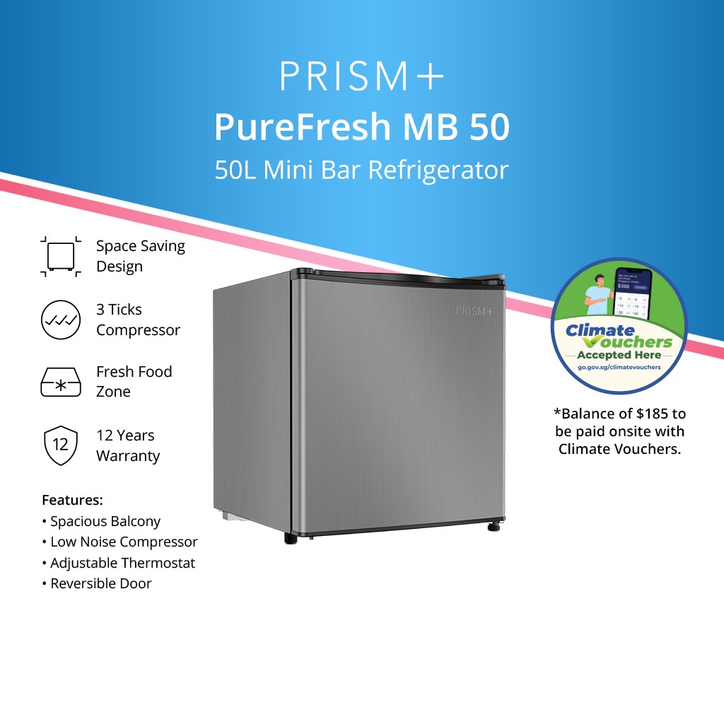 [NEA CLIMATE VOUCHER $400] PRISM+ PureFresh MB 50 | 50L Mini Bar ...