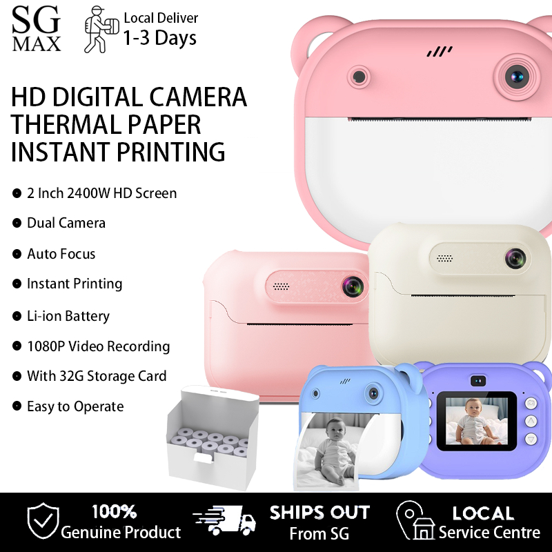 Cute Printer Camera Photo Thermal Paper Instant Printing HD Digital ...