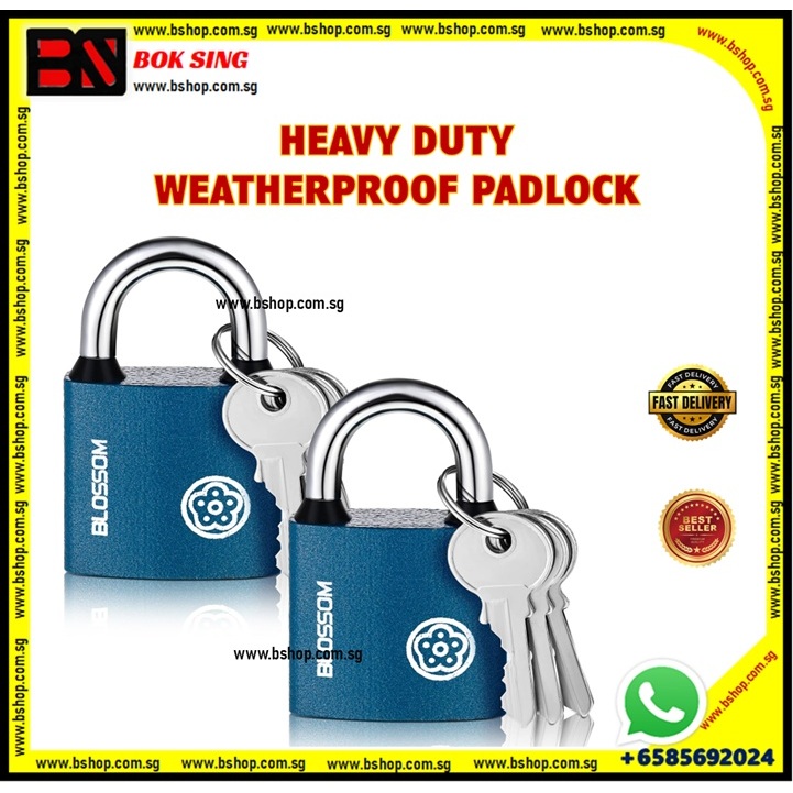 BLOSSOM HEAVY DUTY WEATHER PROOF PADLOCK/SHORT EAR/ 25MM / 32MM / 50MM ...