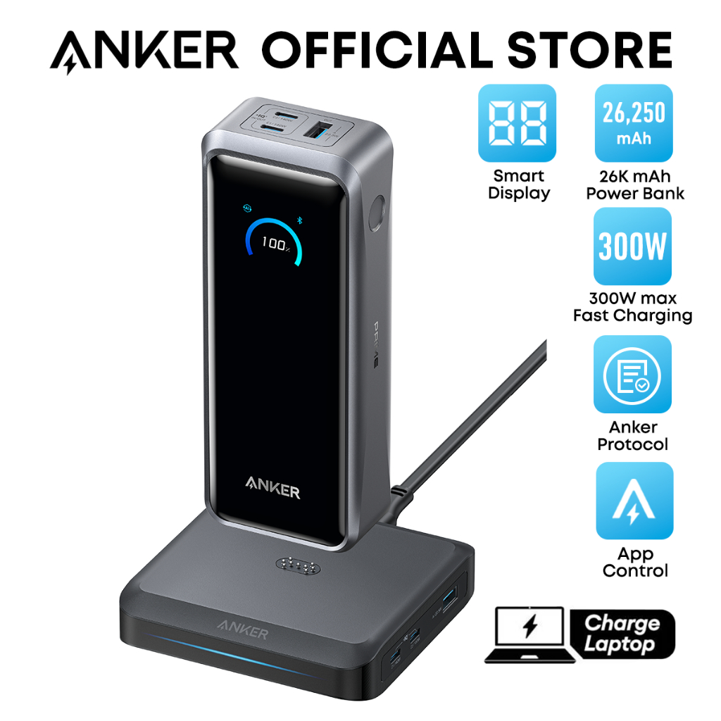Anker Prime Power Bank 26250mAh 3-Port 300W Portable Charger
