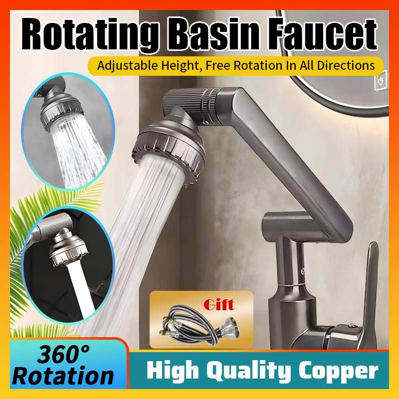 360° Rotation Multi Functional Sink Kitchen Faucet Abs Plastic Copper ...
