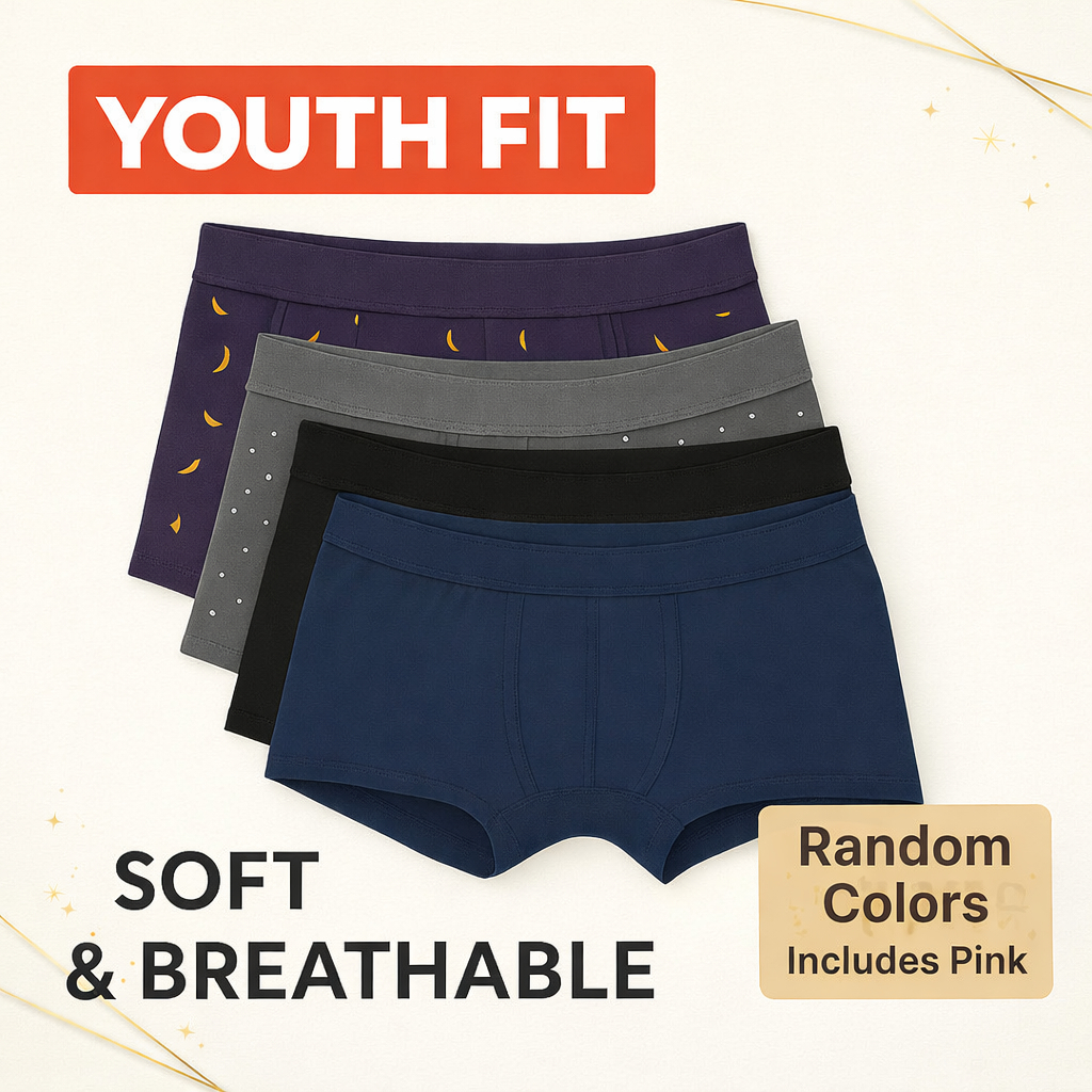 Youth Fit Boy Cotton Boxer Briefs | Junior Size School Underwear | Soft ...