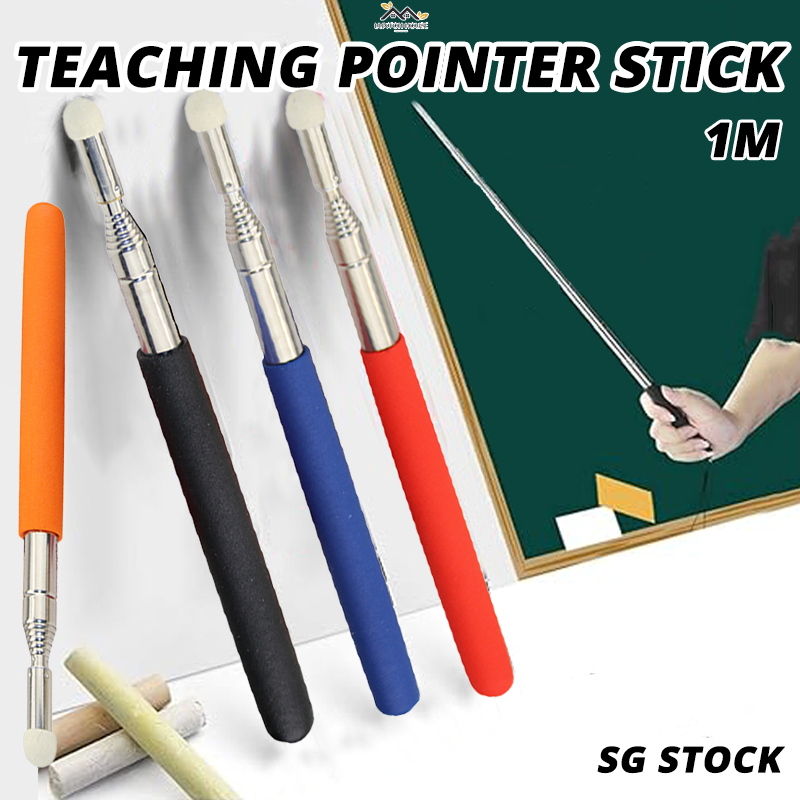 {SG} 1M Teaching Pointer Stick Teacher Pointer Pen Extendable Presenter ...