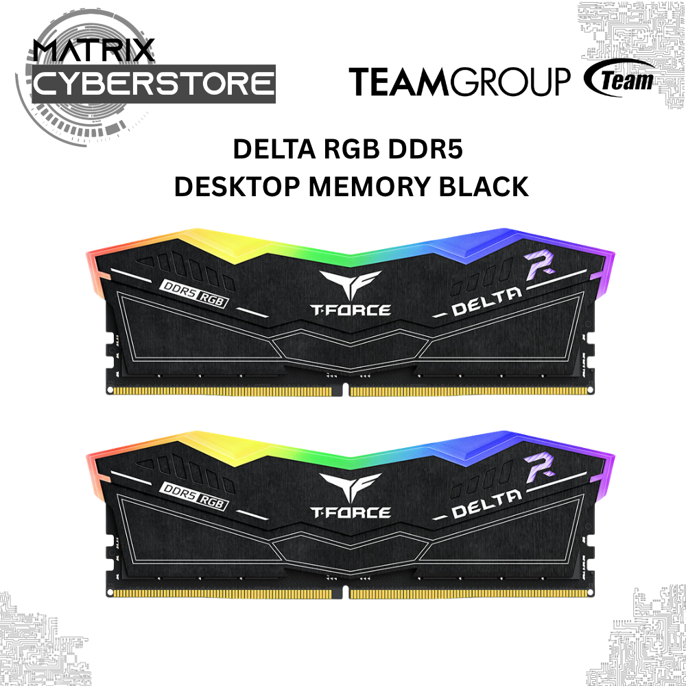 TEAMGROUP T-Force Delta RGB DDR5 RAM Gaming Desktop Memory - 16GB