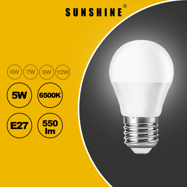 SUNSHINE LED Bulb G45 5W E27 Energy Saving Lamp Warmwhite 3000K ...