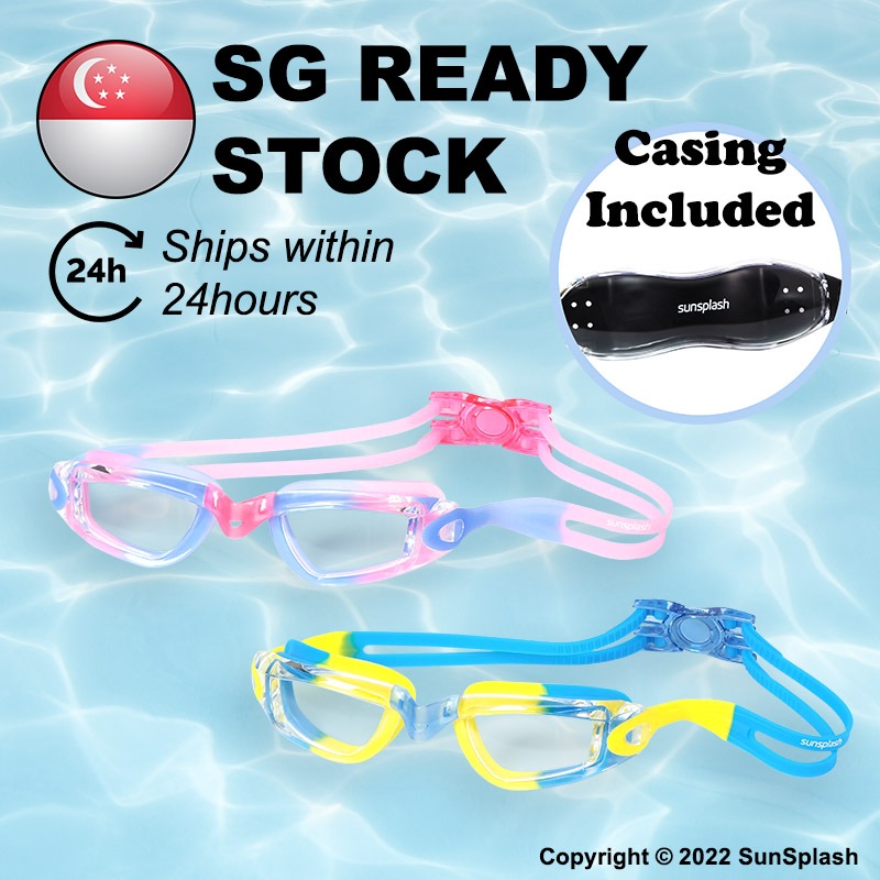 Kids Goggles Swimming Quick Release Anti Fog UV Adjustable Google Swim ...