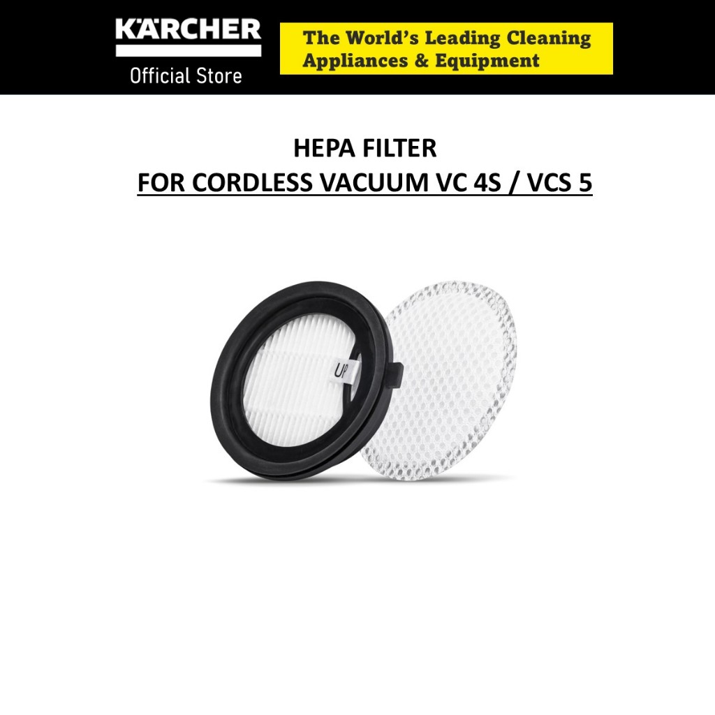 KARCHER HEPA Filter Set for Karcher VC 4S / VCS 5 Handheld Vacuum ...