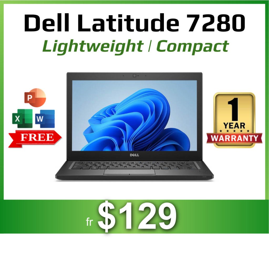 [Refurbished] Dell 7280 Laptop | Intel i5 & i7 | Up to 512GB SSD | 32GB ...