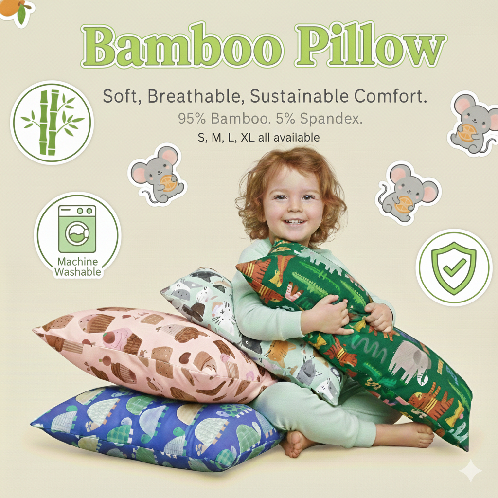 M Baby Pillow Bamboo Sleeping Newborn Soft Huggable Cooling Premium ...