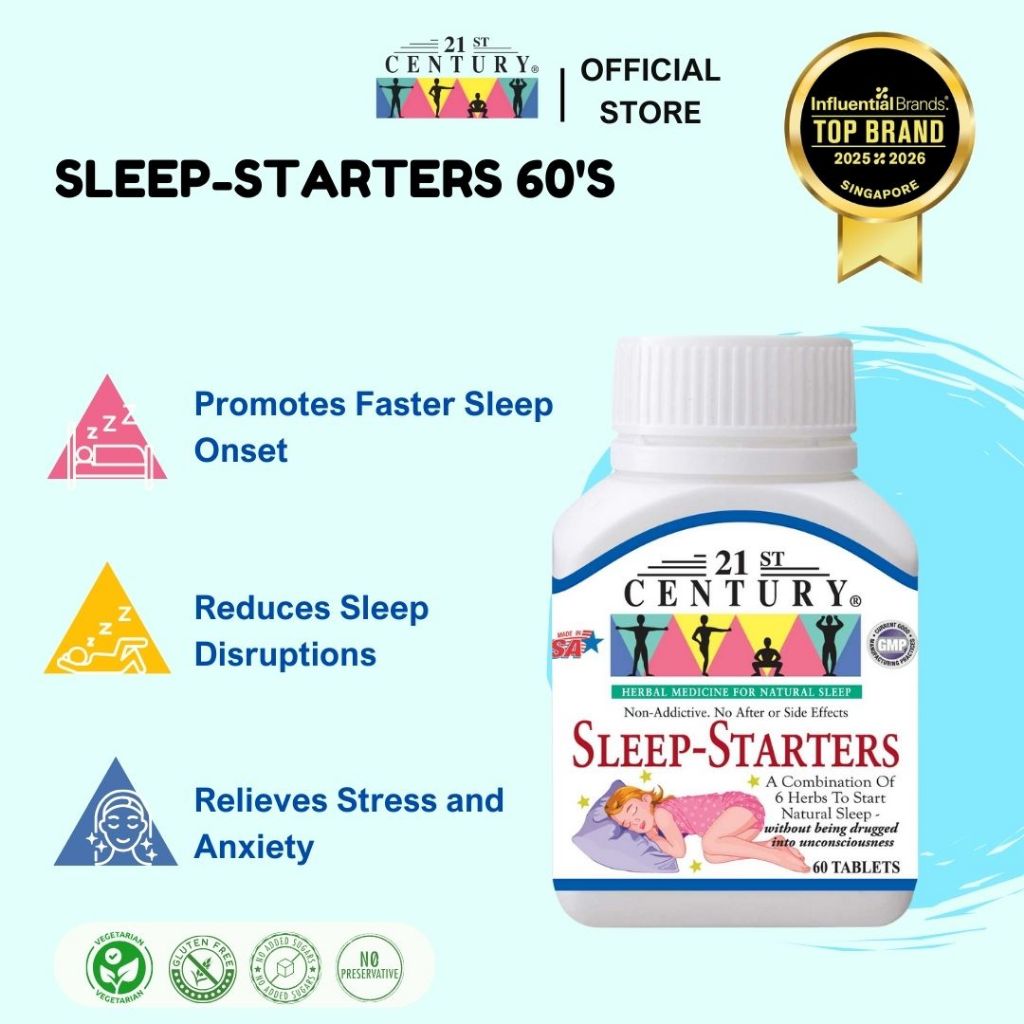 21st Century Sleep Starters (60 Tablets) Herbal Sleep Inducer | Shopee ...