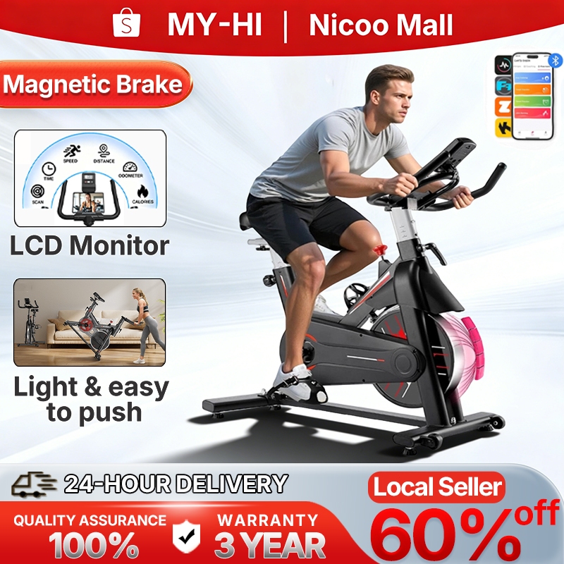 [NICOO]Magnetic Spinning Bike With LCD Monitor Heart Rate Monitor ...