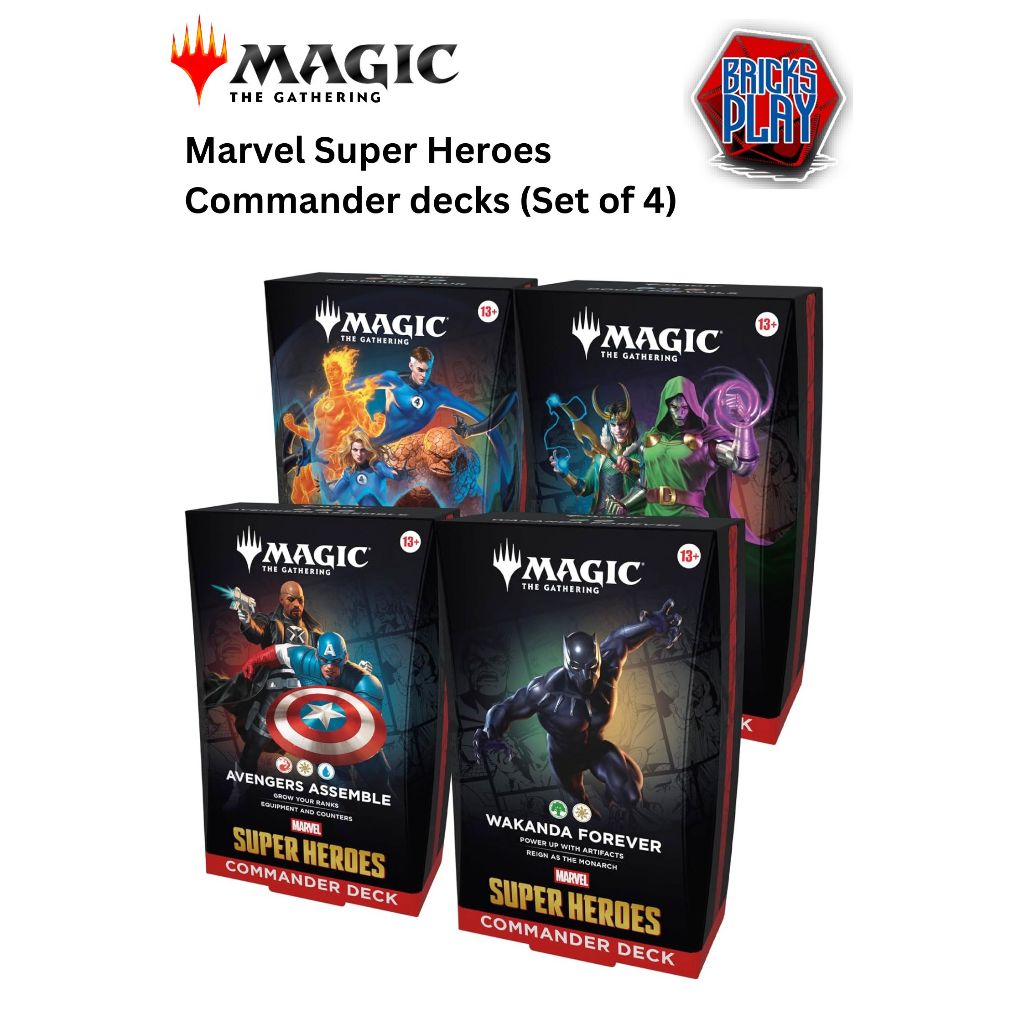 marvel mtg commander decks Magic: The Gathering - Super Heroes sealed surge foil cards Magic: The Gathering "Marvel Super
