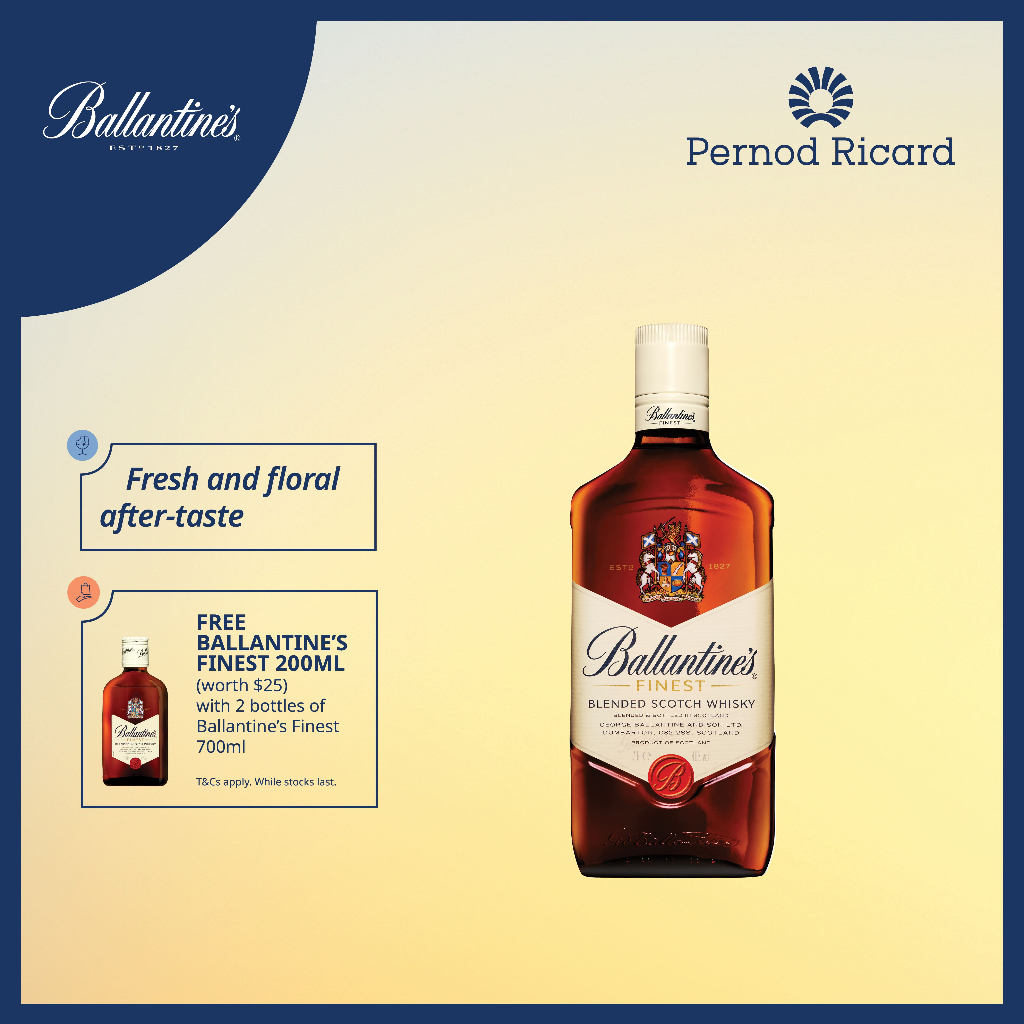 Official Store] Ballantine's Finest Blended Scotch Whisky 700ml